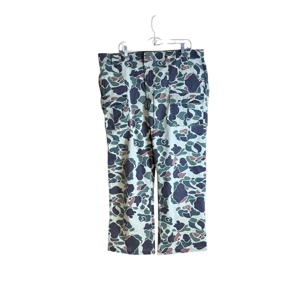 Vintage Walls Pants Mens 42 Tall Duck Camo Hunting Outdoor Made USA